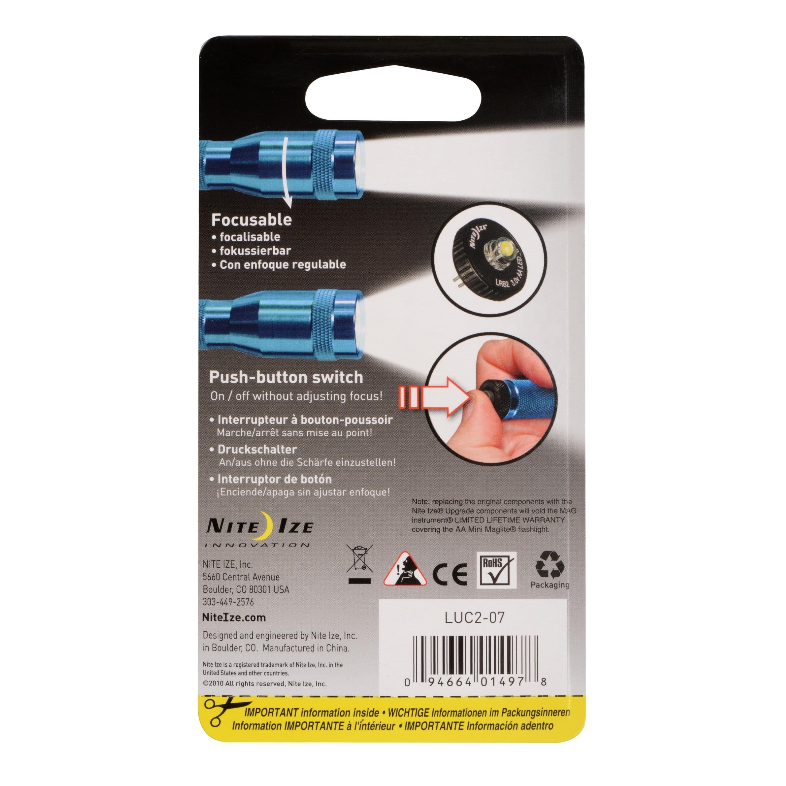 Nite Ize LED Upgrade II shockproof design withstands rugged outdoor use.