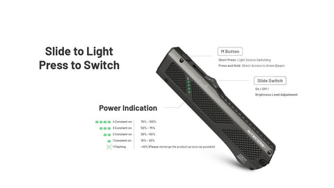 Nitecore EDC17 interchangeable tail tip supports daily and tactical tasks.