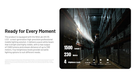 Nitecore EDC17 runtime up to 260 hours for extended use.