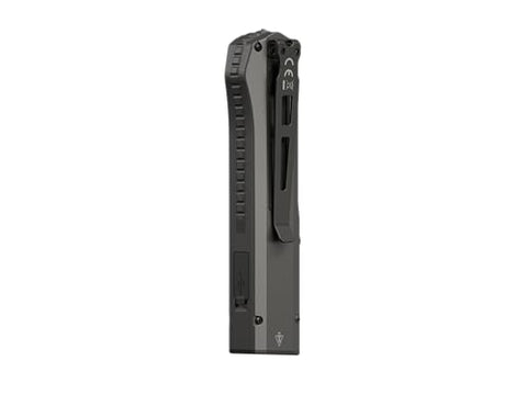 Nitecore EDC17 slim stainless-steel body fits pockets and grip.