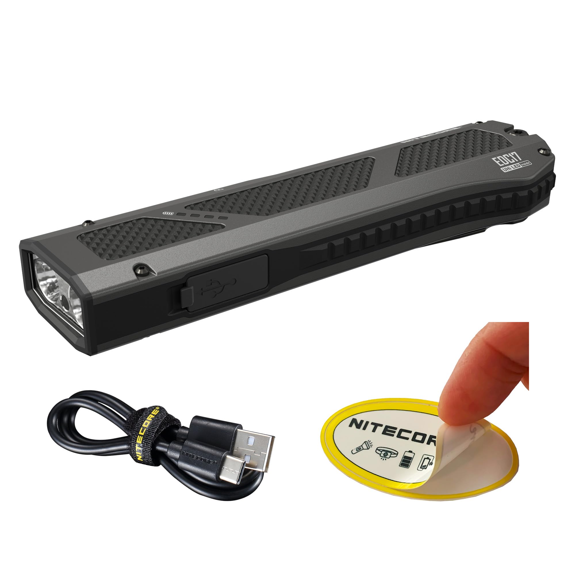 Nitecore EDC17 white light at 1500lm for bright, versatile illumination.