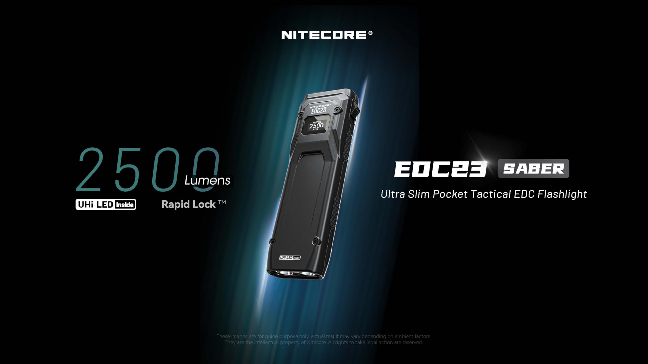 Nitecore EDC23 compact pocket design fits anywhere you go.