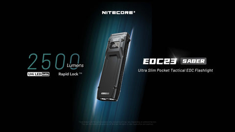 Nitecore EDC23 compact pocket design fits anywhere you go.