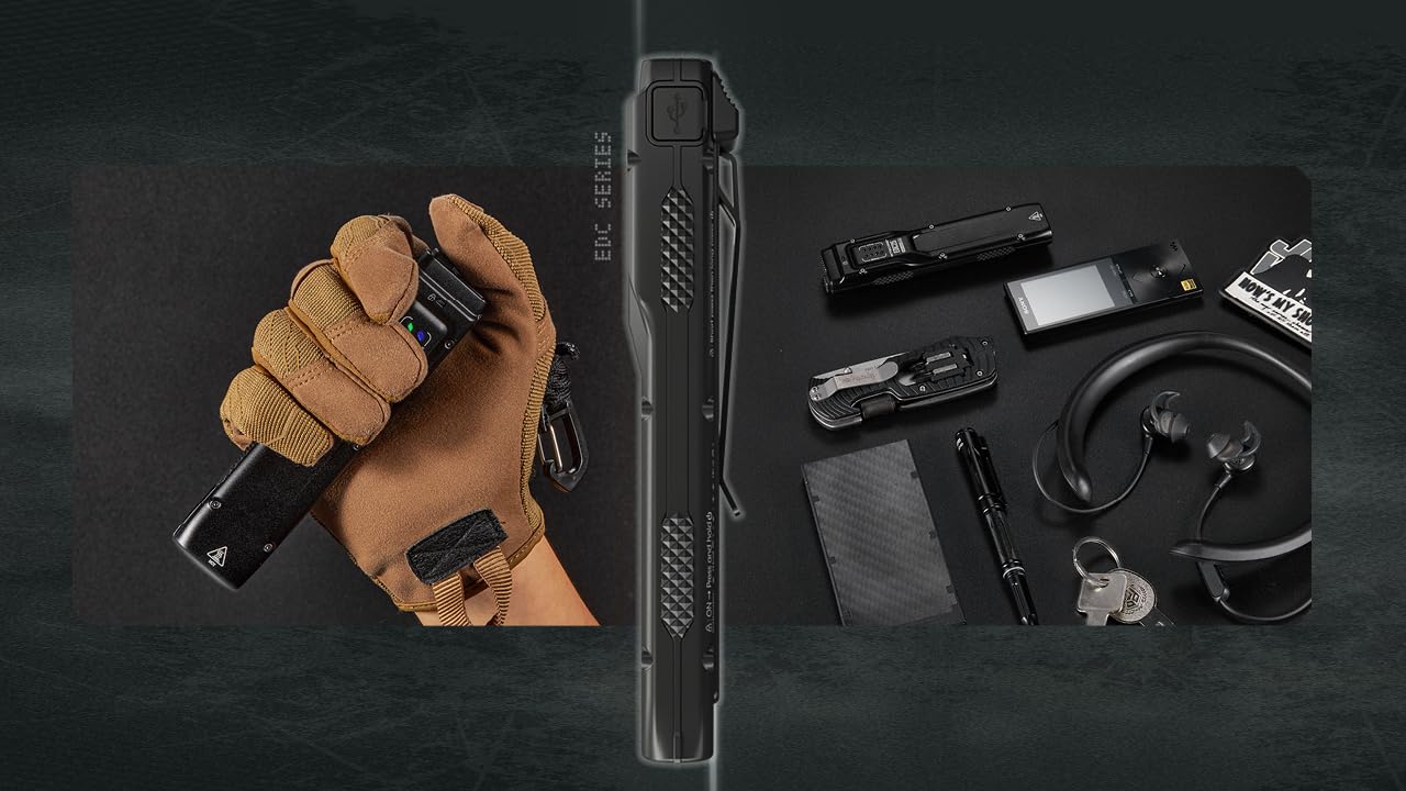 Nitecore EDC25 comes with lanyard and USB-C cable.