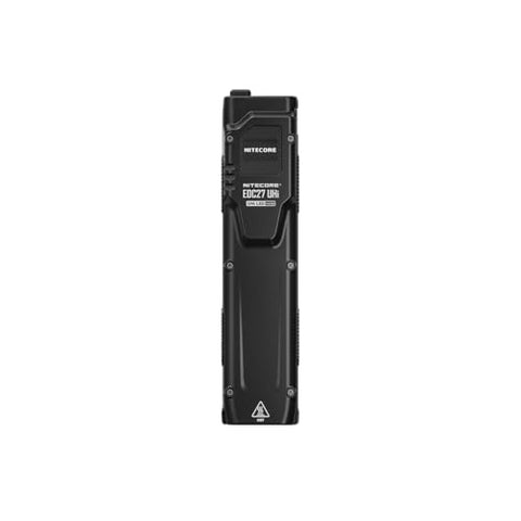 Nitecore EDC27 UHi side clip demonstrates ultra slim pocket design