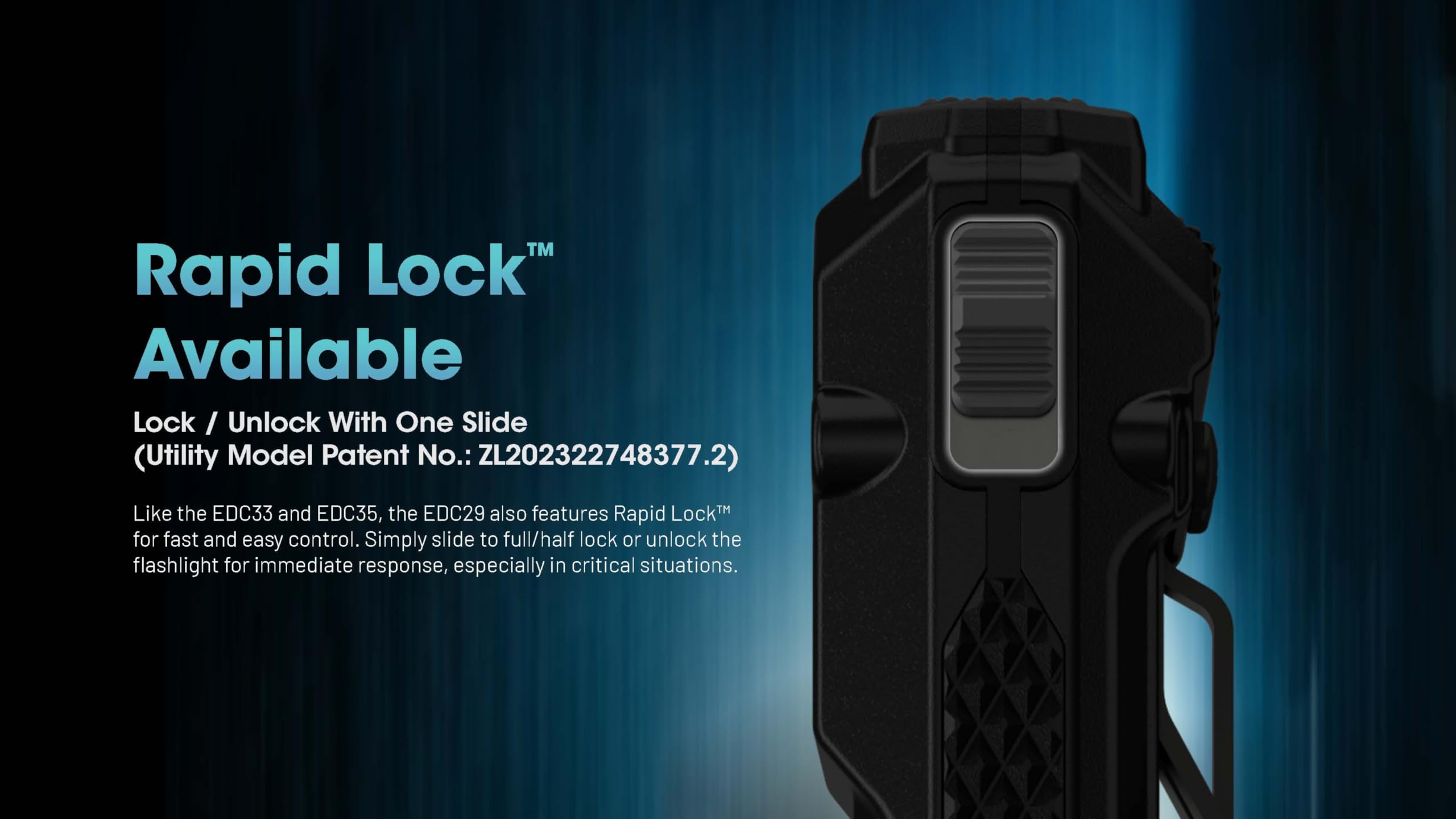 Nitecore EDC29 floodlight mode lights nearby work areas.