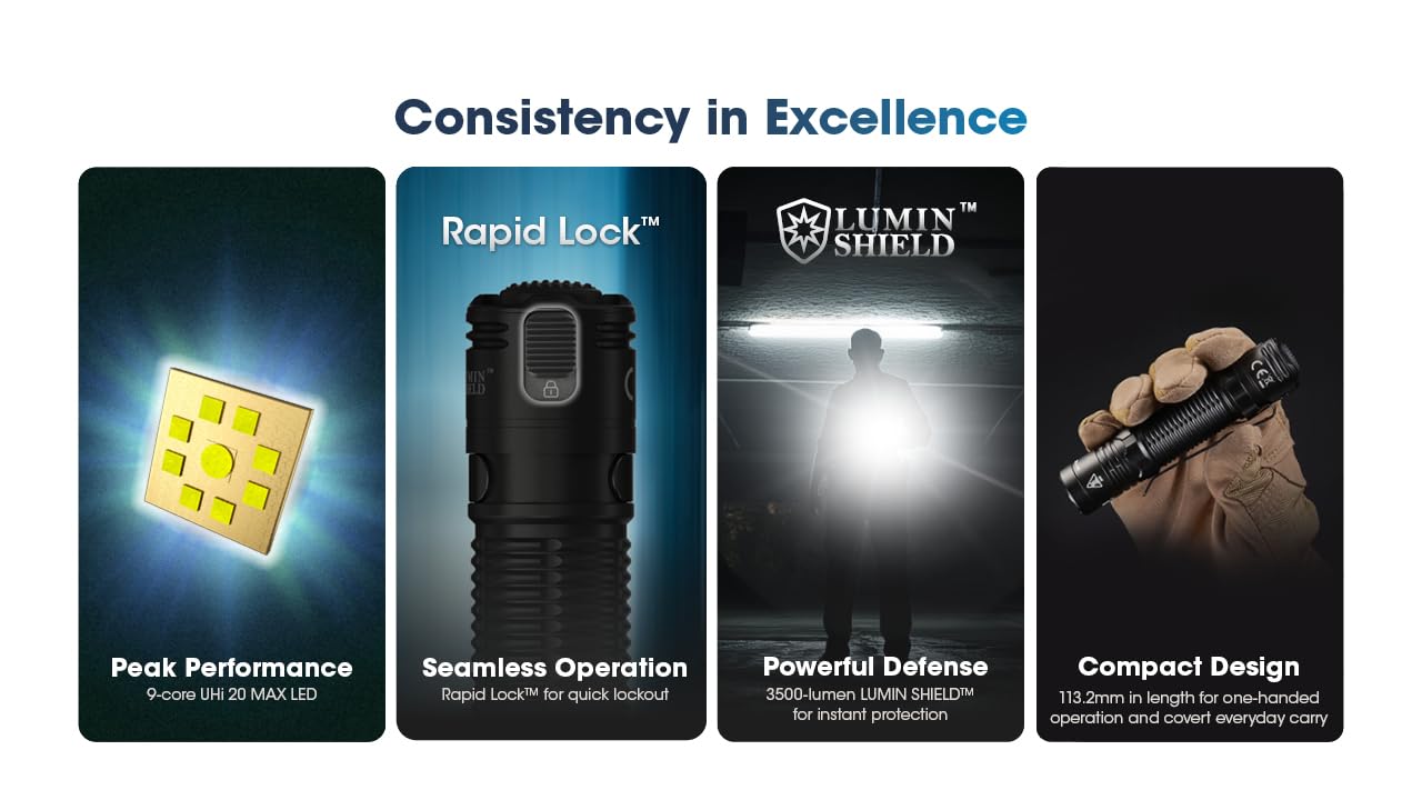 Nitecore EDC31 compact pocket clip design for easy carry