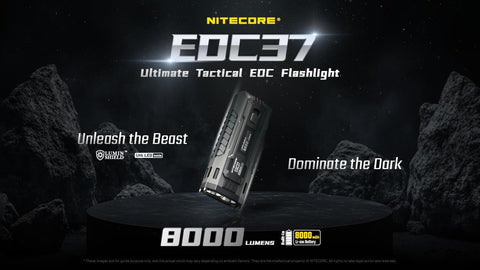 Nitecore EDC37 8000-lumen output for bright outdoor illumination