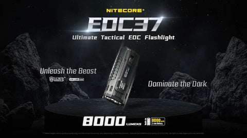 Nitecore EDC37 emits 8000 lumens for high-visibility spaces.