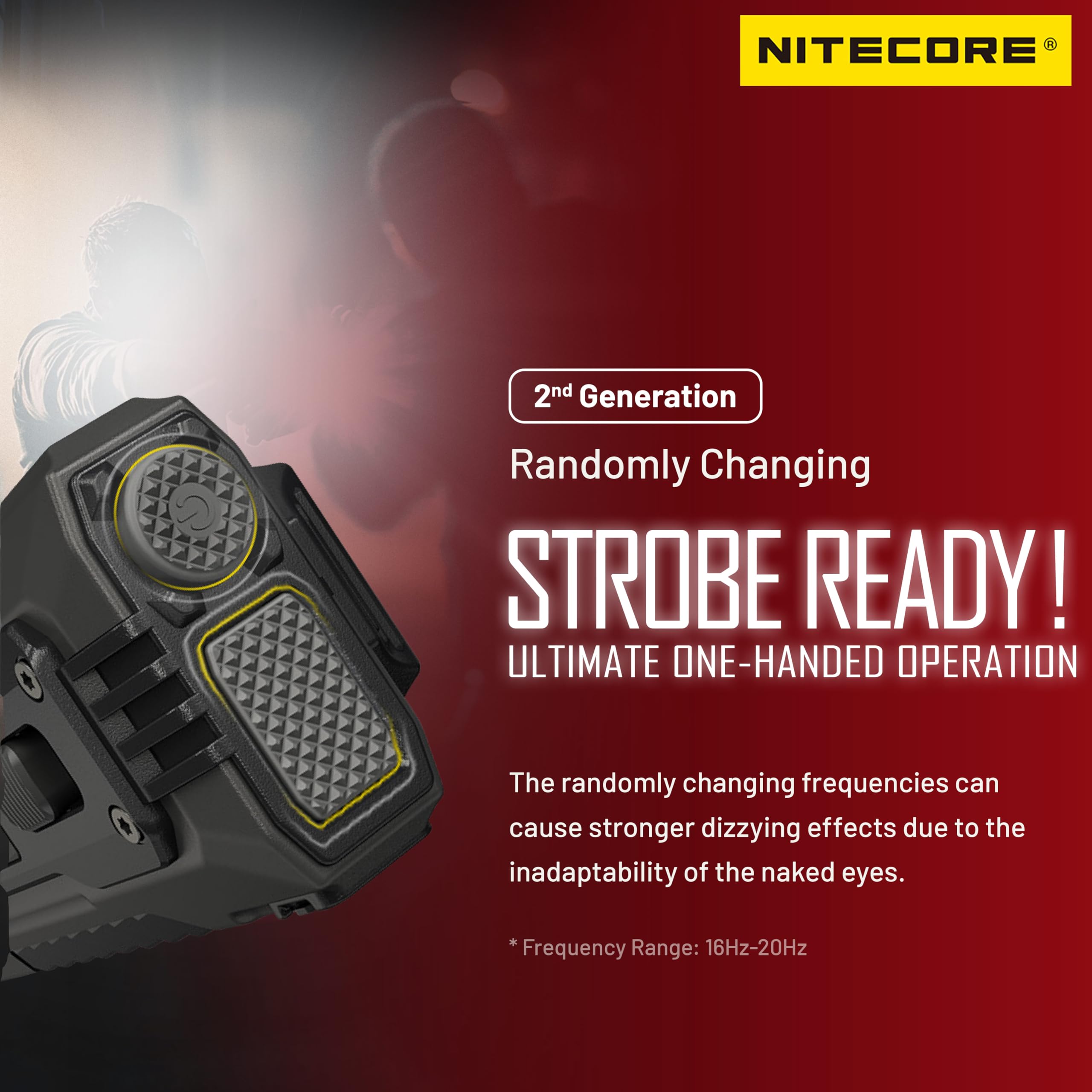 Nitecore EDC37 armor-texture grip ensures secure handling with gloves.