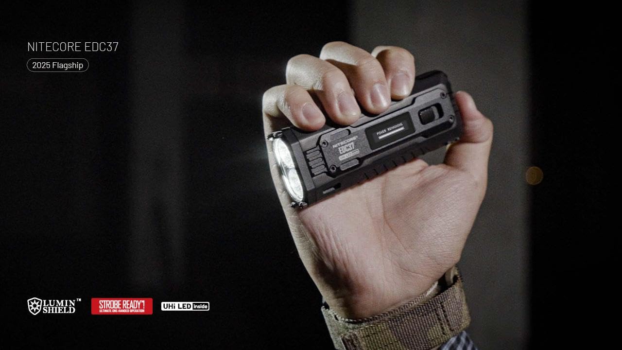 Nitecore EDC37 beam-420m reach for distant trail visibility
