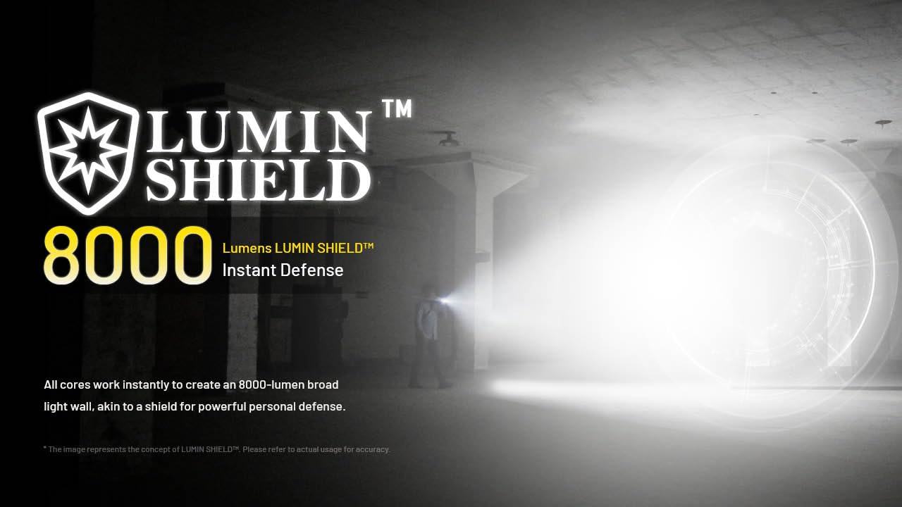 Nitecore EDC37 beam reach of 459 yards for long-range tasks.