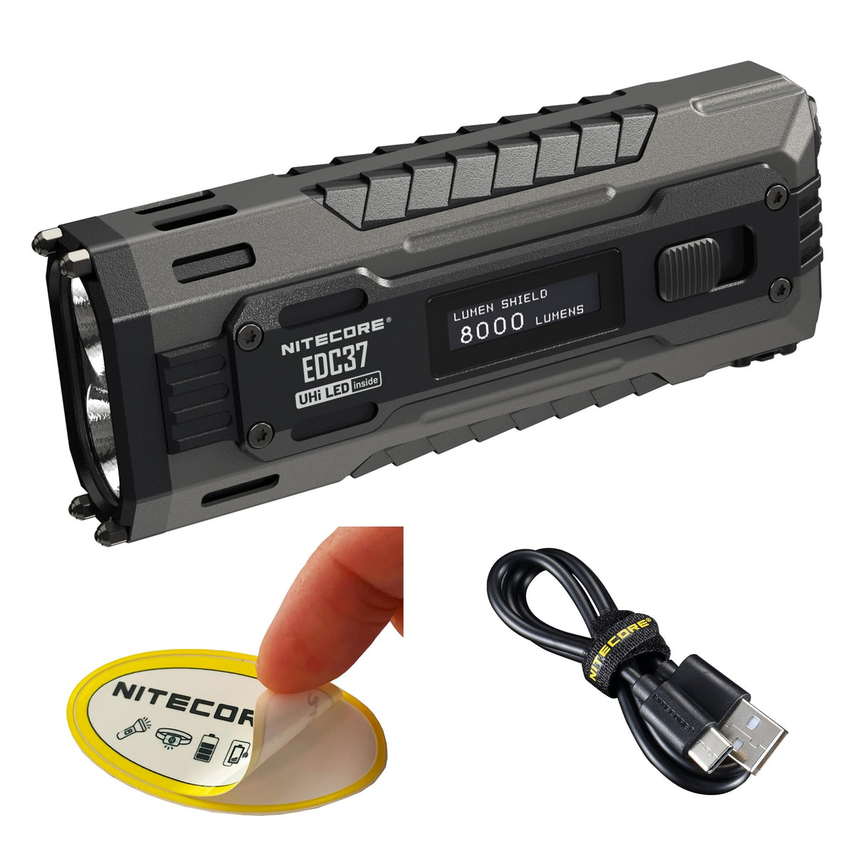 Nitecore EDC37 flat shape pocket design for easy daily carry and quick access