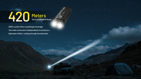 Nitecore EDC37 Lumen Shield burst mode delivers intense beam reach when needed