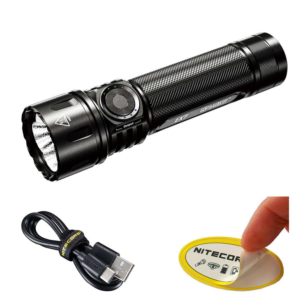 Nitecore EX7 spotlight beam for long-range visibility and search tasks