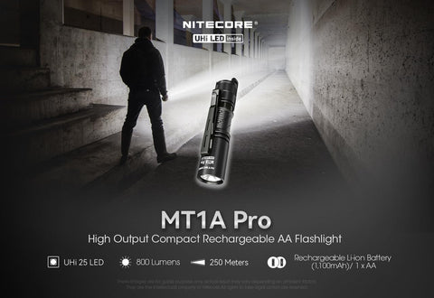 Nitecore MT1A Pro IP68-rated shell withstands rain and dust.