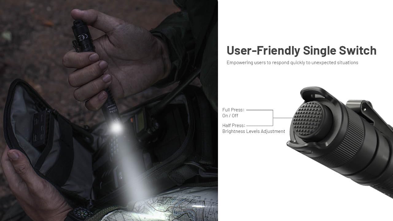 Nitecore MT2A Pro withstands 1-meter drops for rugged use.