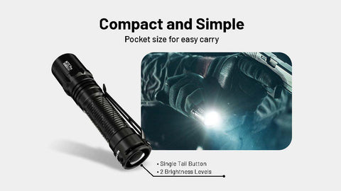 Nitecore MT2C Pro IP68 rating and impact resistance for rugged use.