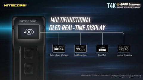 Nitecore T4K USB-C charging for fast recharging
