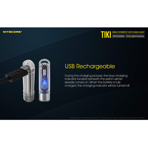 Nitecore Tiki beam distance reaches 77 yards for distant tasks.