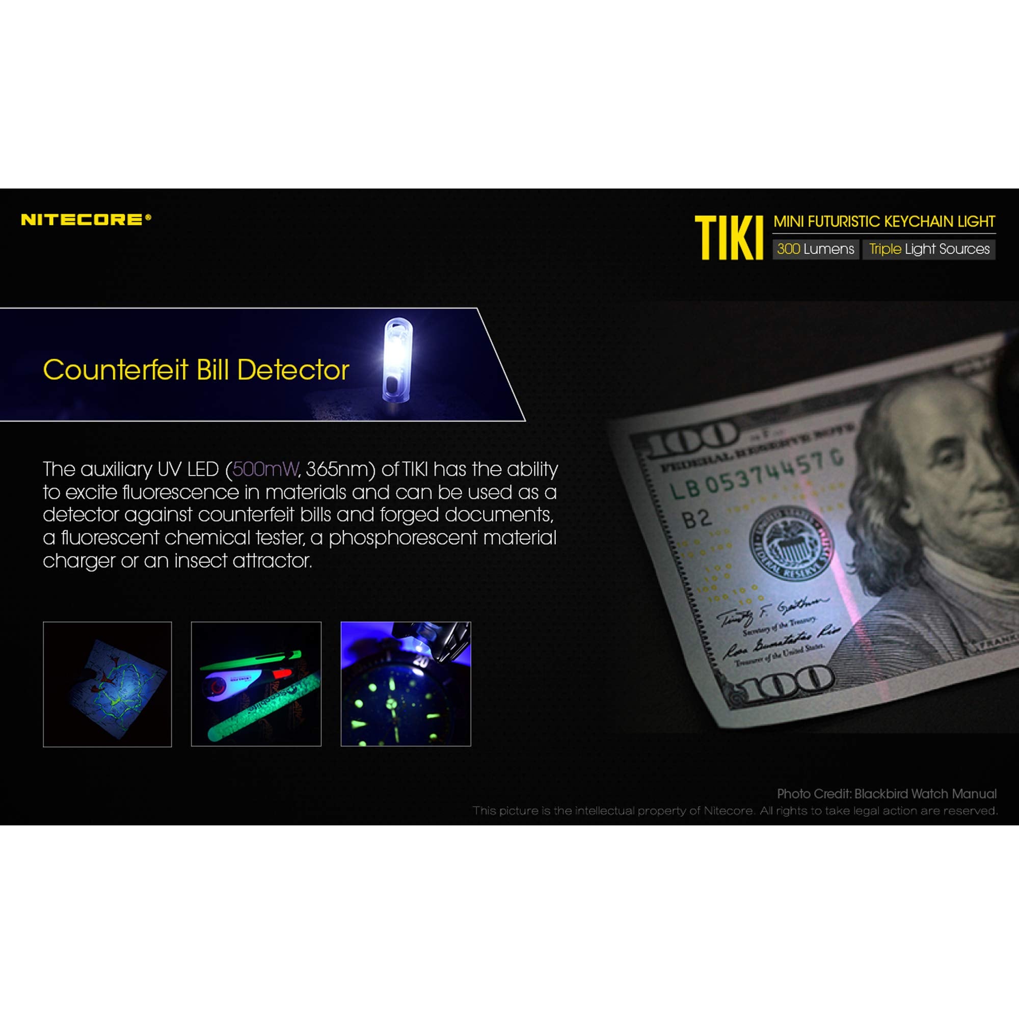 Nitecore Tiki IP66 weatherproof design withstands rain and dust.