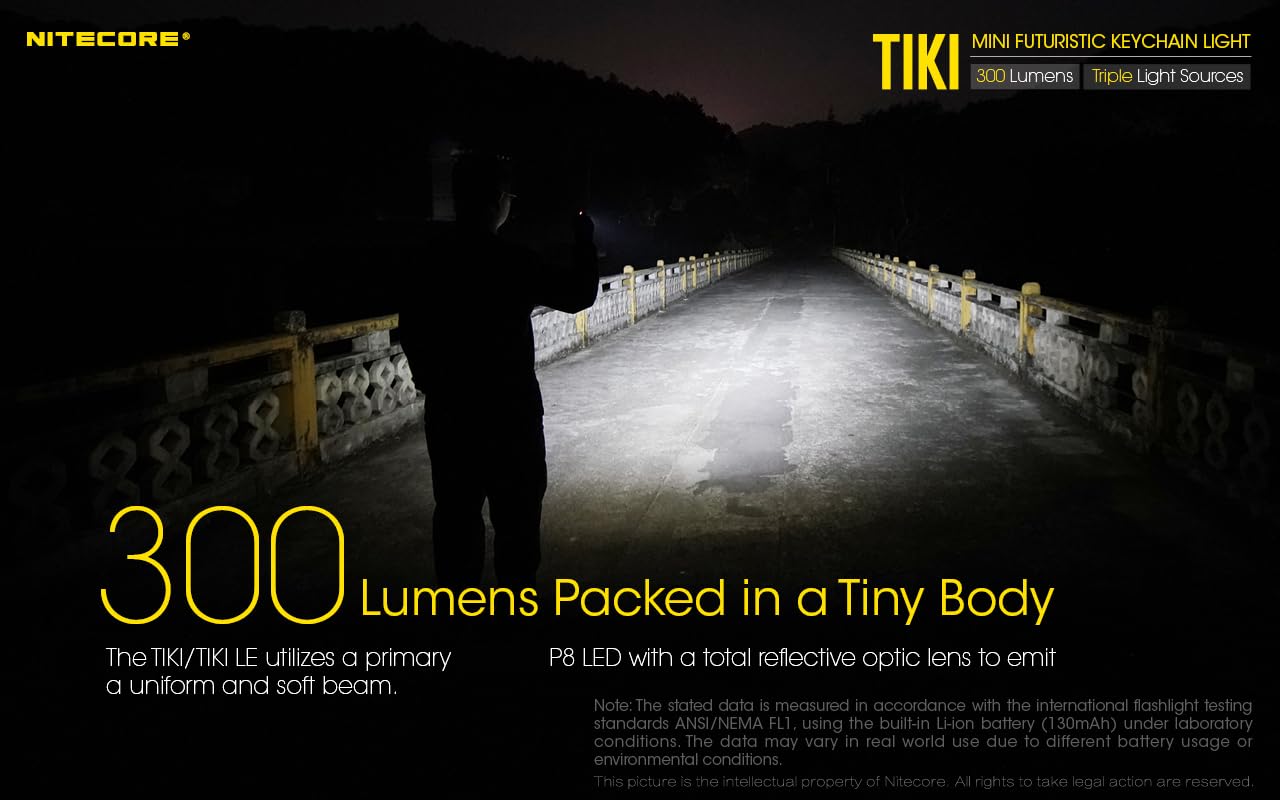 Nitecore Tiki USB-C recharge port enables quick on-the-go charging.