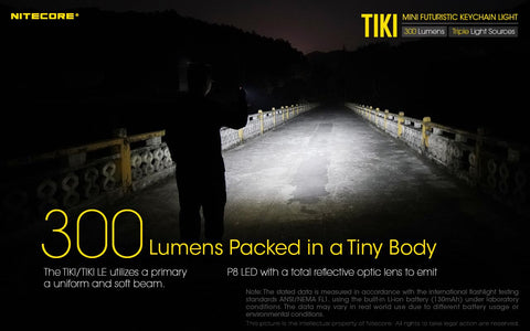 Nitecore Tiki USB-C recharge port enables quick on-the-go charging.