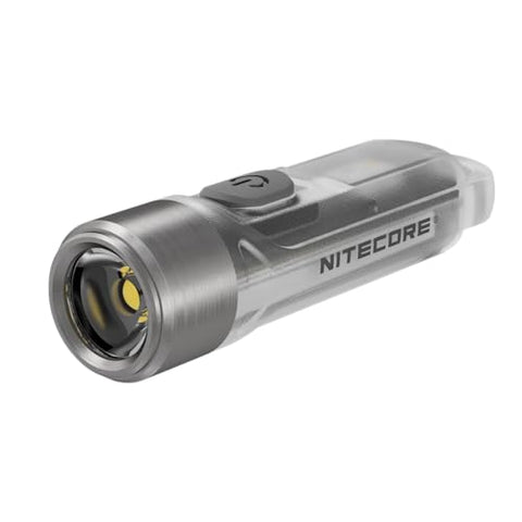 Nitecore Tiki UV auxiliary light for currency verification and stain detection.