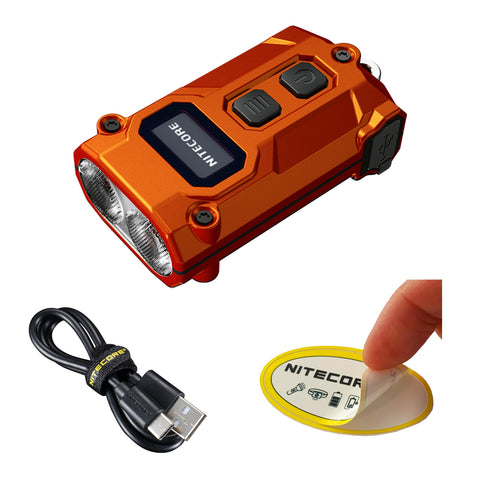 Nitecore TINI 3 front view showcases compact keychain flashlight for everyday carry.