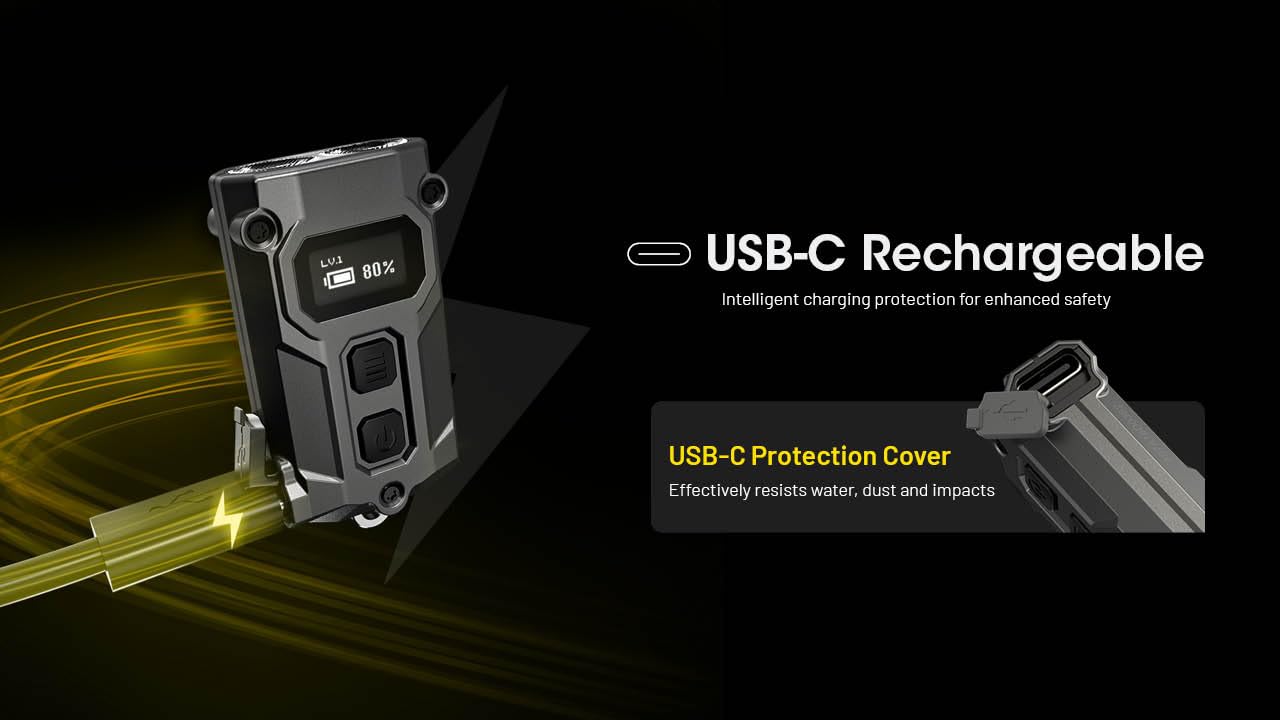 Nitecore TINI 3 IP54 water resistance for challenging weather