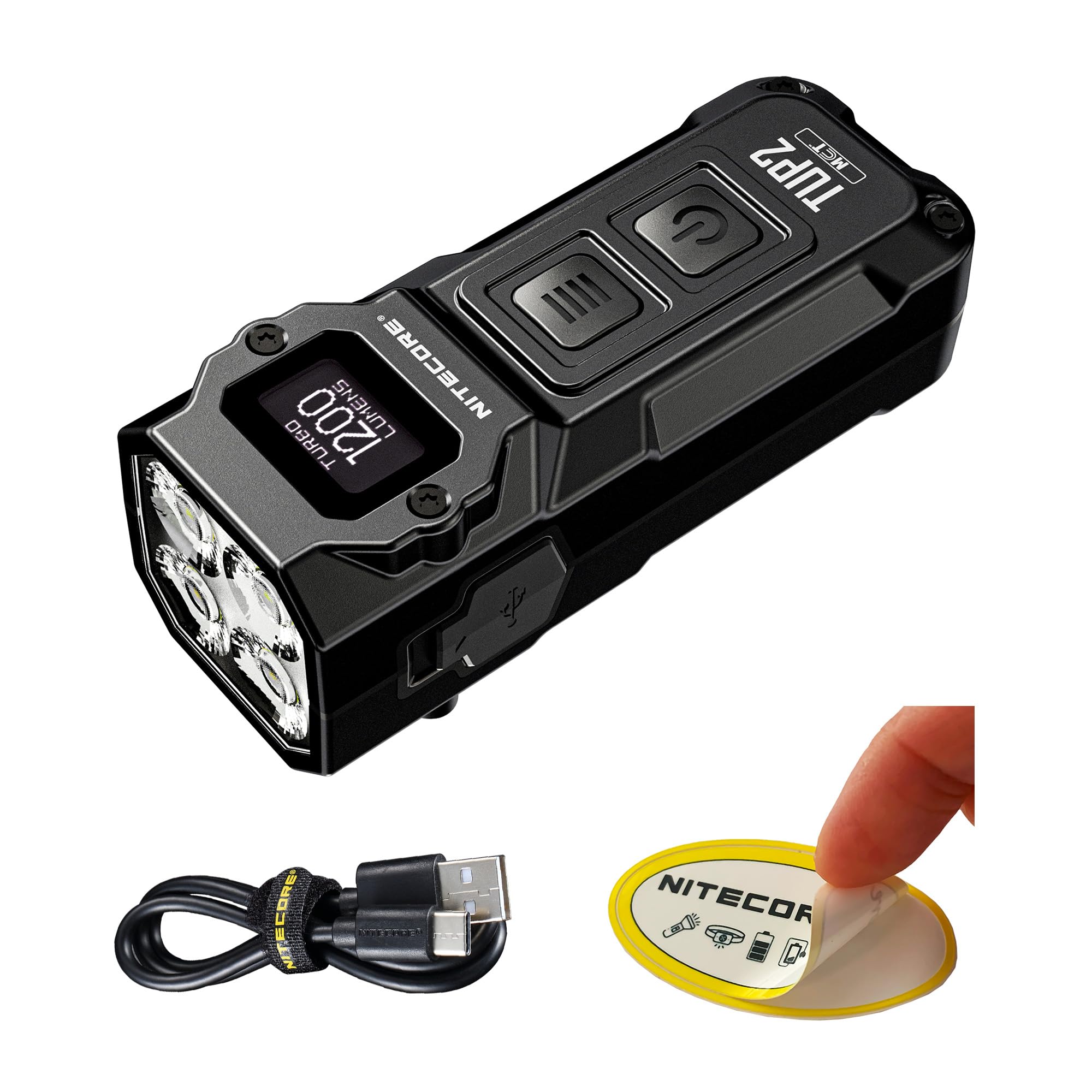 Nitecore TUP2 compact edc light seen from the front for everyday carry