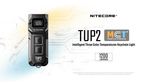 Nitecore TUP2 warm 3000K beam ideal for foggy or rainy conditions