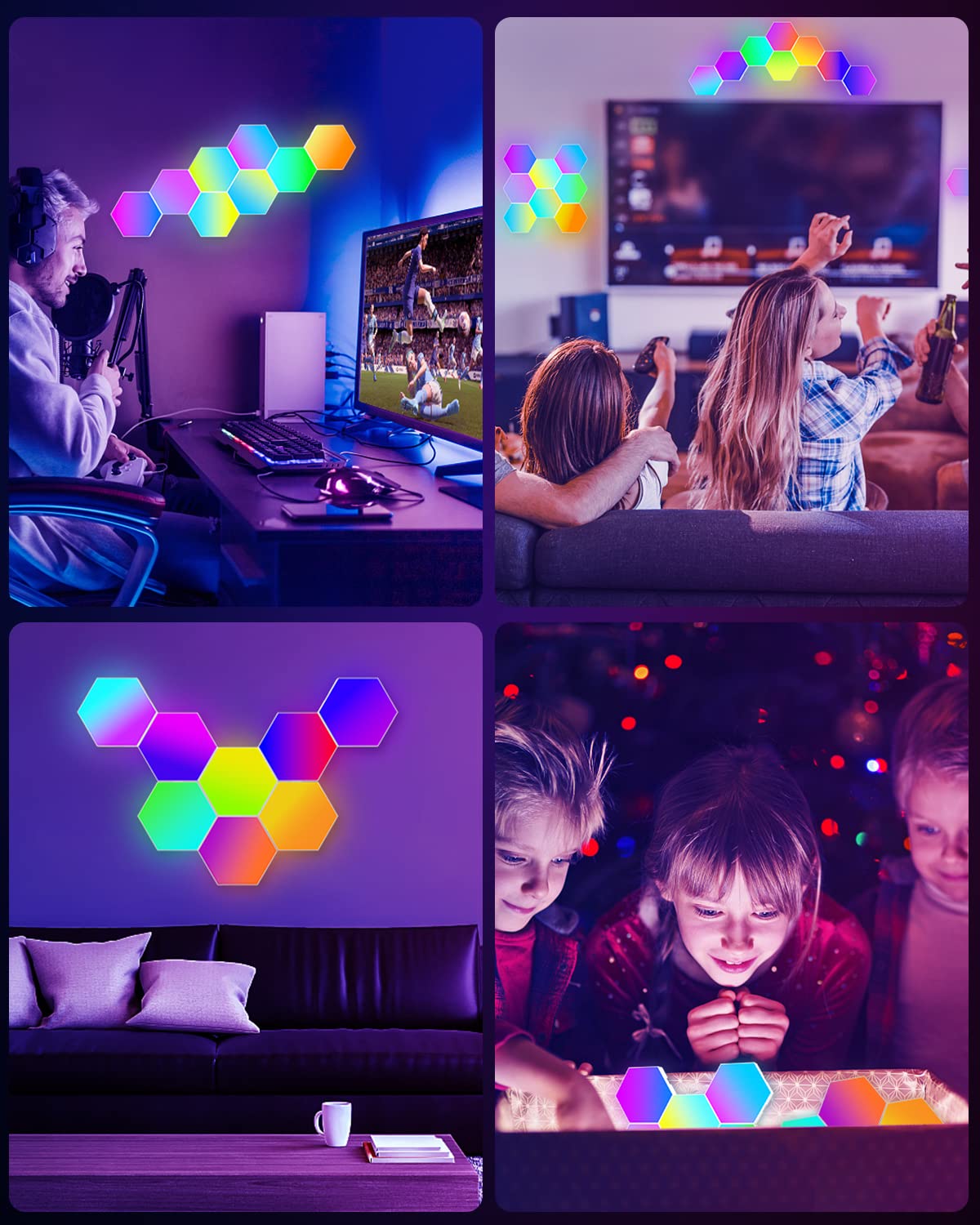 NIUCOO hexagon LED panel gift idea for celebrations and gatherings.