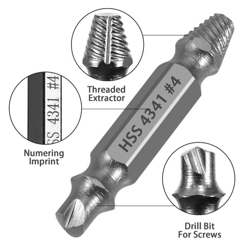 Niudai HSS extractor with hex shank for compatibility with drills