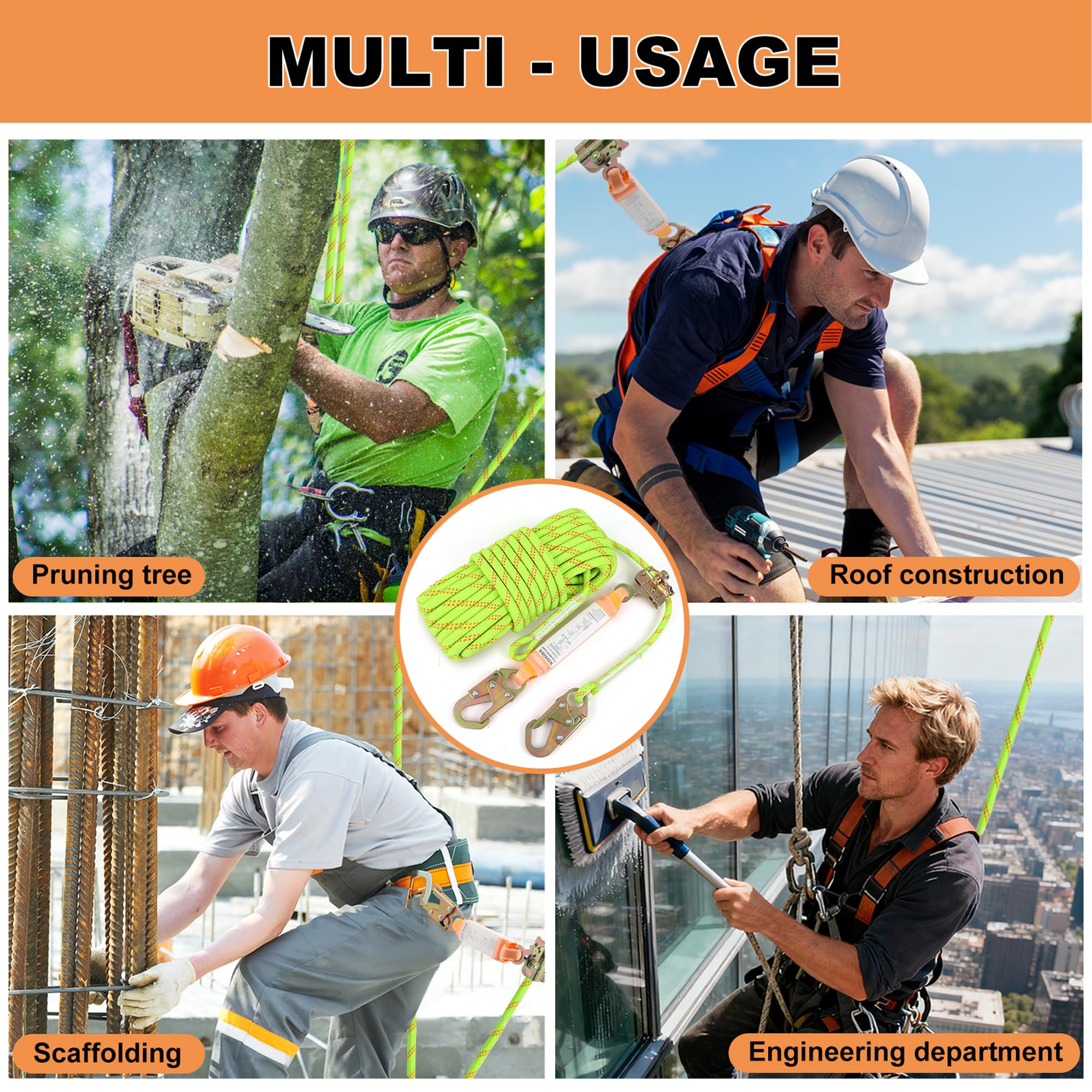 NIUSIDA heavy-duty rope kit components ensure durable performance in tough environments.