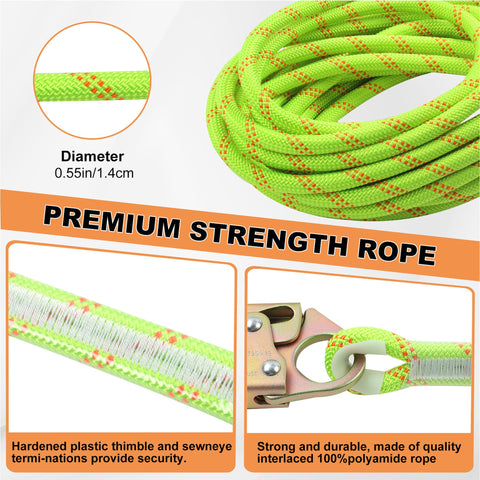 NIUSIDA roof safety lanyard in action demonstrates practical use at height.