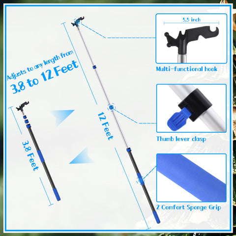 Niuyhe ladderless pole quick-release lever enables effortless length adjustment.