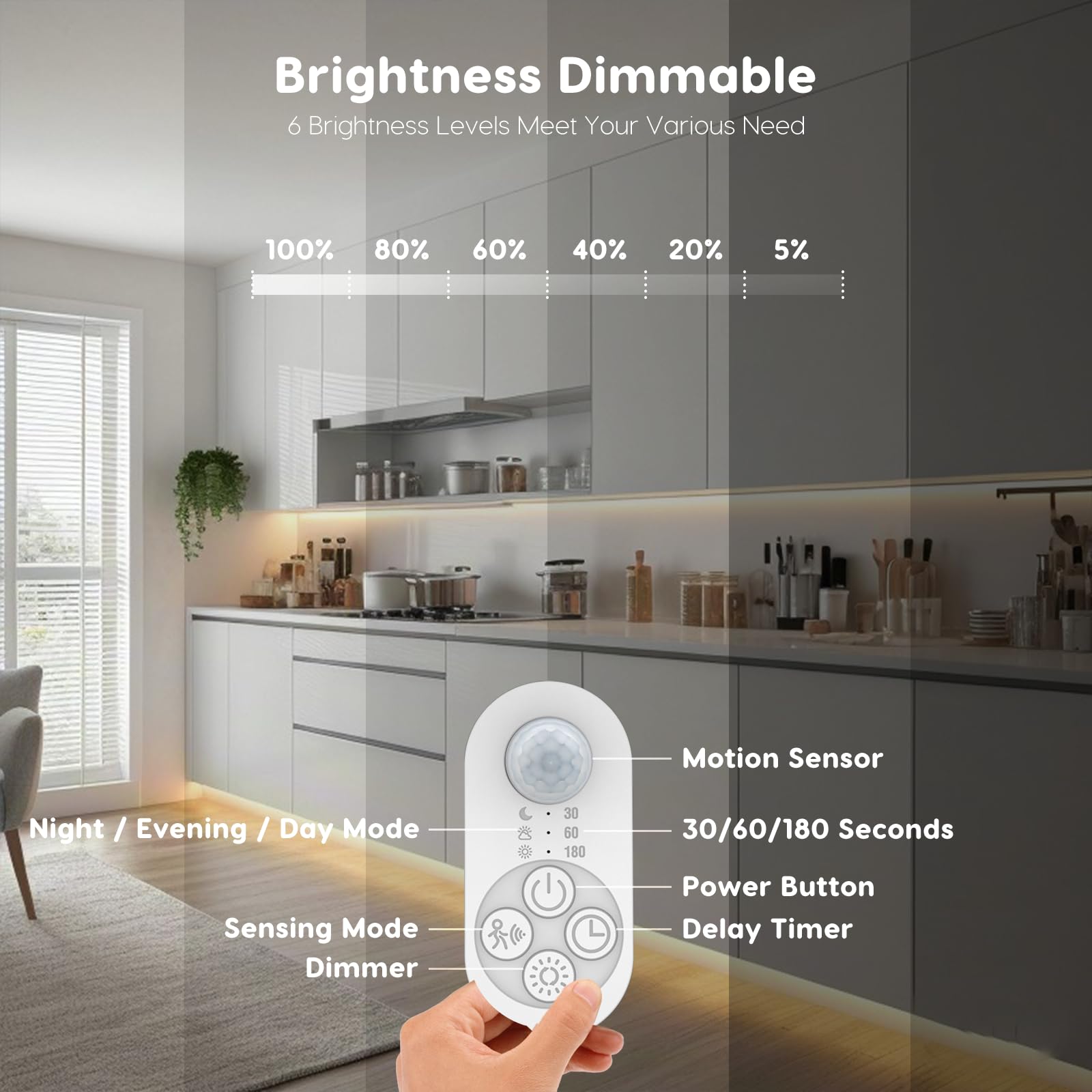 NIVOTA warm white 3000K glow along a stairwell for gentle visibility