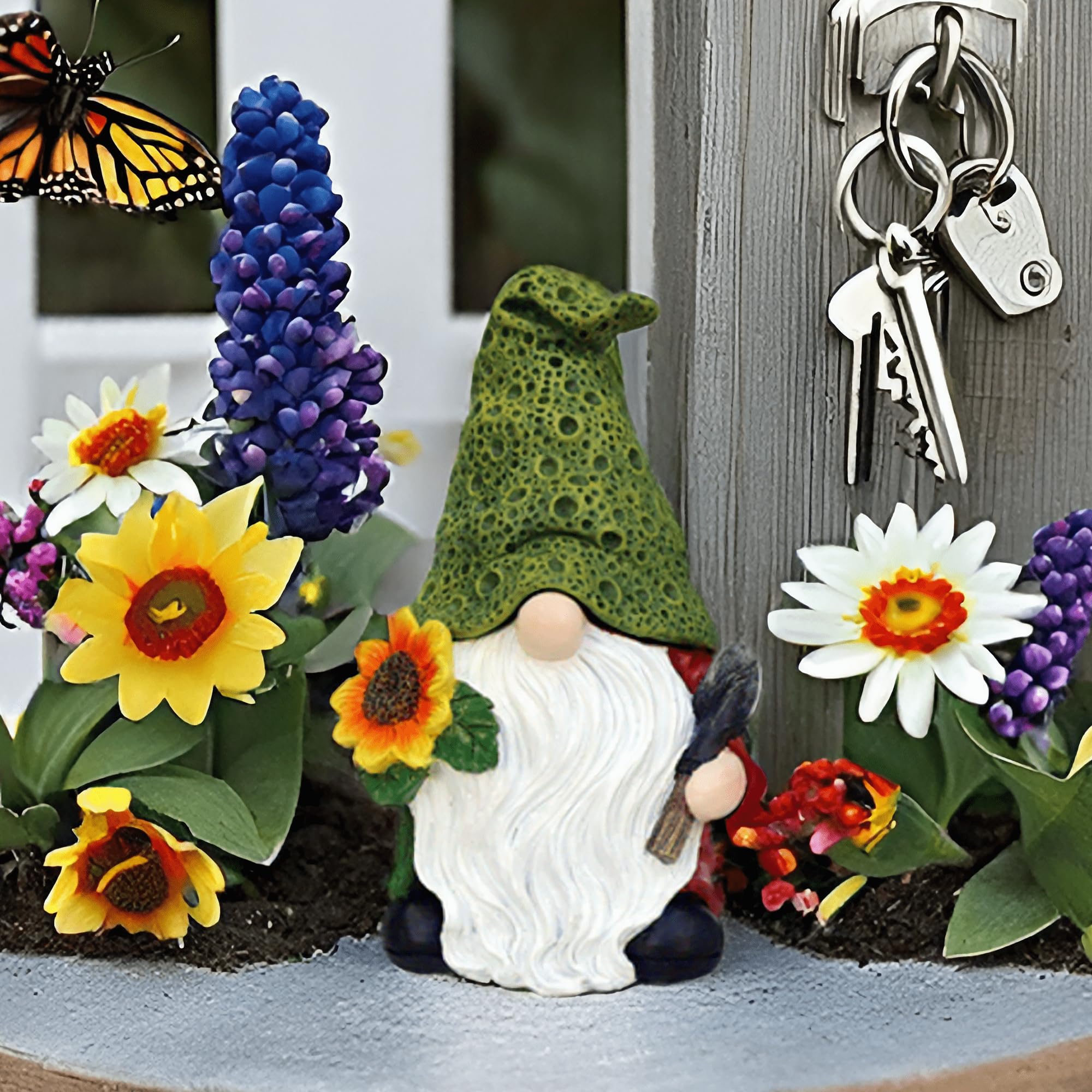 niwhydi Figurine key hider with lock box design for discreet outdoor security.