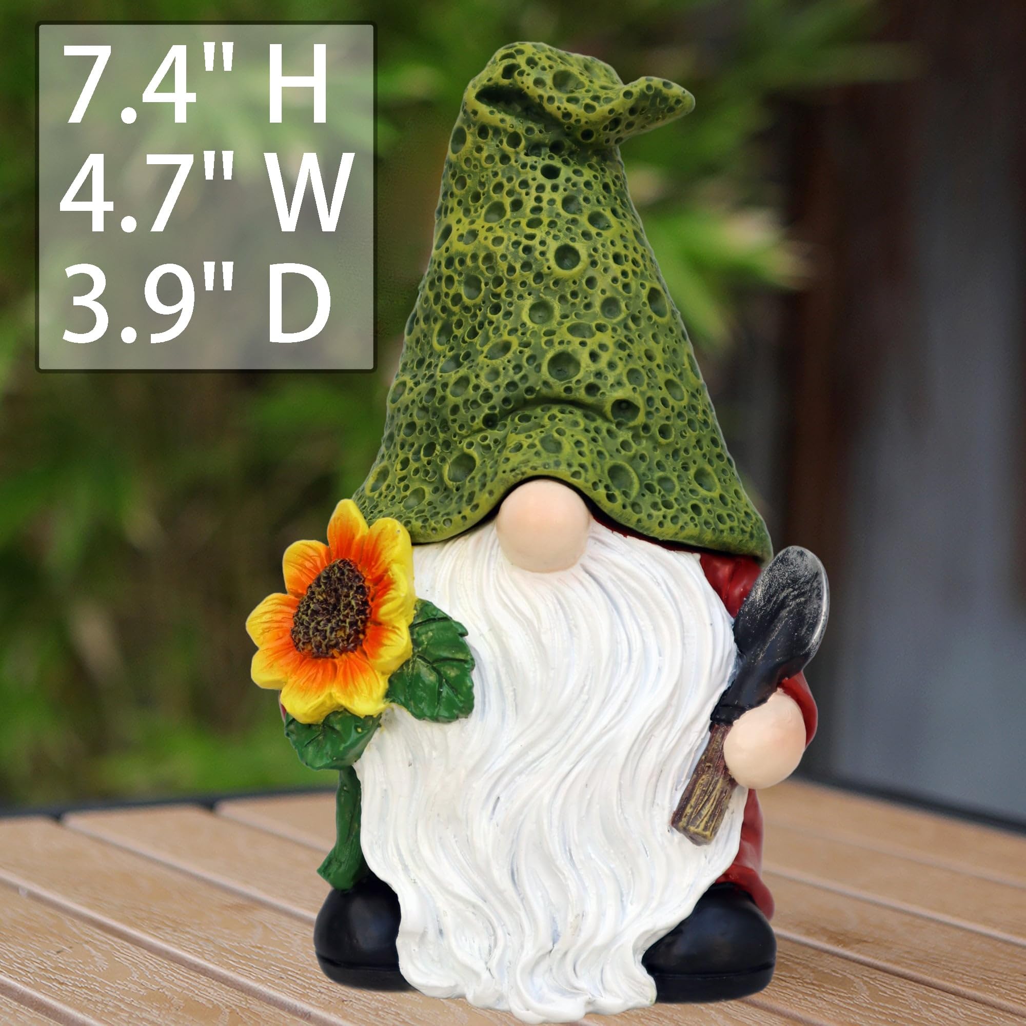 niwhydi Garden gnome key hider discreetly blends with yard decor.