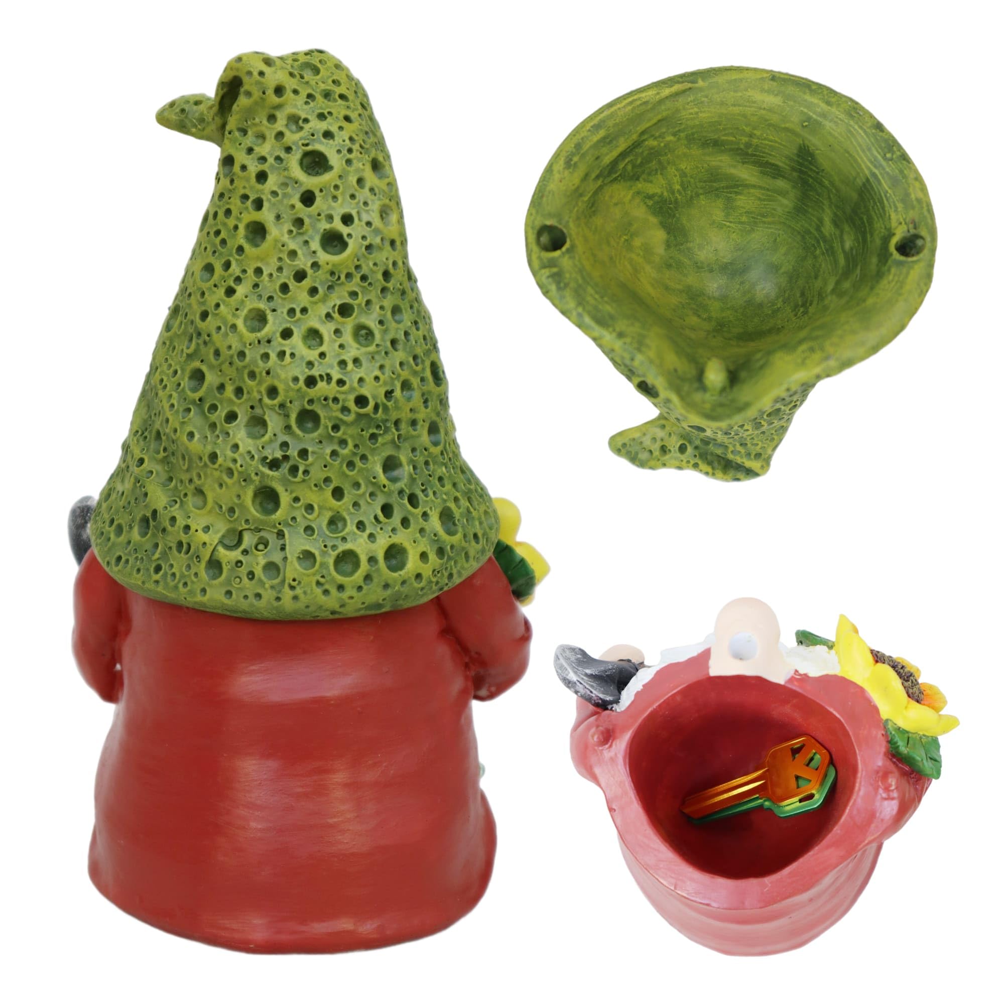 niwhydi Outdoor Gnome Key Hider helps you access a spare key quickly.