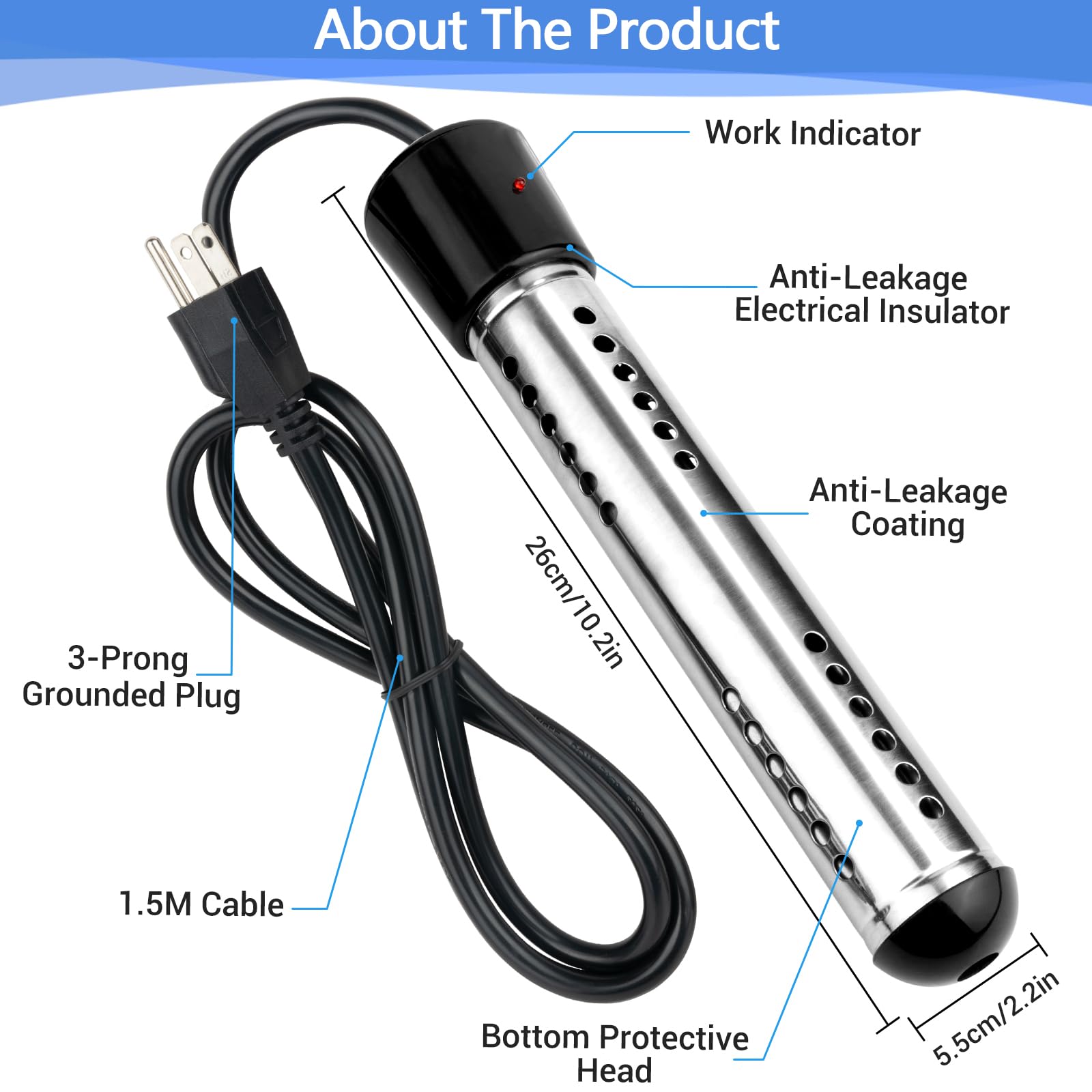 NJ FOREVER compact heater for indoor and outdoor use