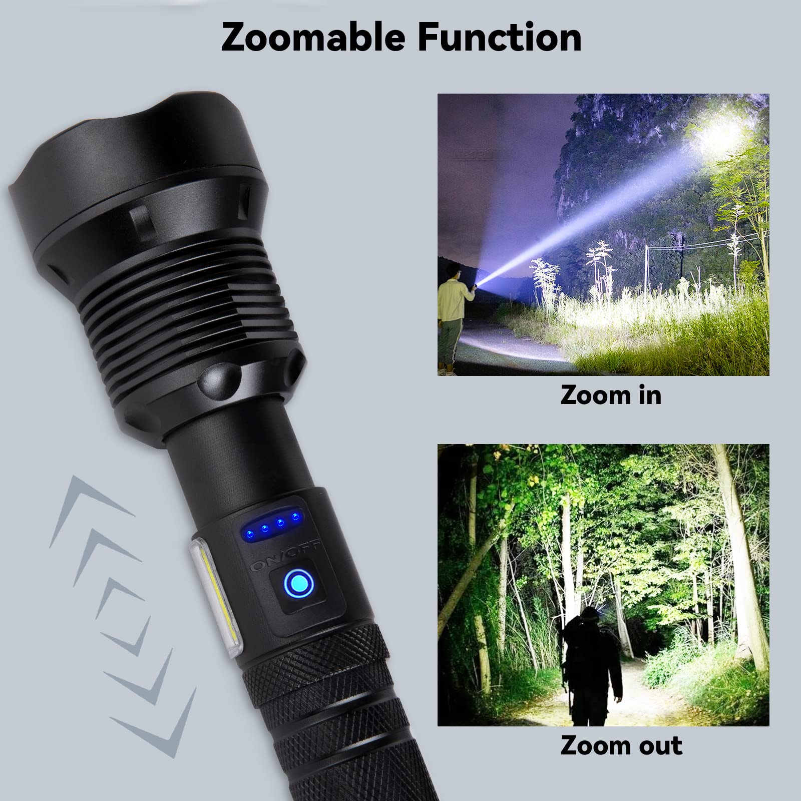 NJ FOREVER flashlight aviation-grade aluminum body for durability