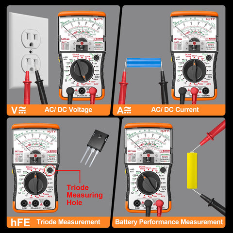 NJTY S471 in-use dB audio level meter for audio system analysis
