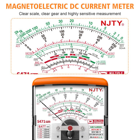NJTY S471 needle display close-up for real-time signal trend analysis