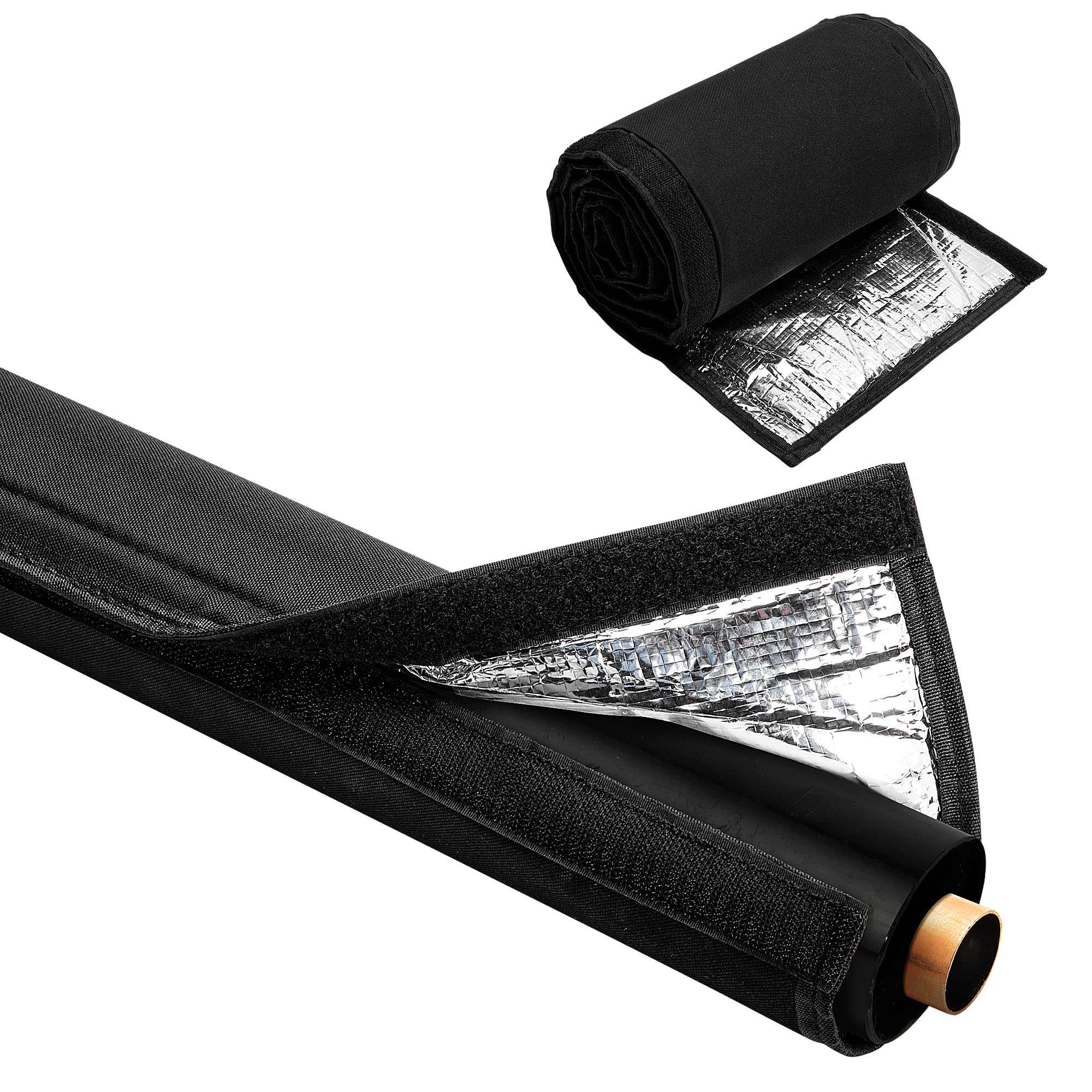 Nkiy Quen 3-layer insulation cover on outdoor copper pipes for protection