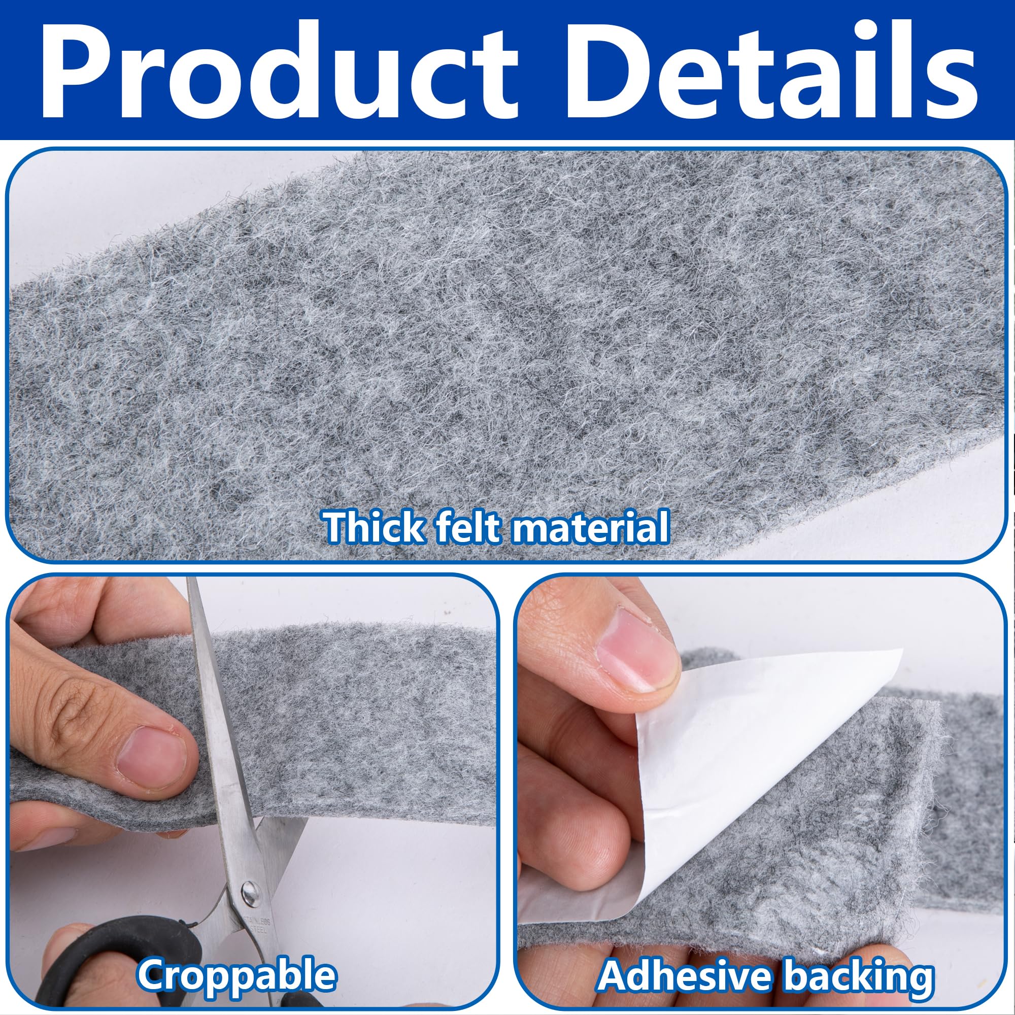Nkiy Quen 5mm thick moisture strip close-up highlights premium felt and absorption