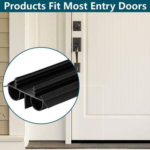 Nkiy Quen black vinyl door seal complements modern doors and decor