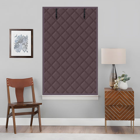 Nkiy Quen brownish-red window cover adds warmth and style.