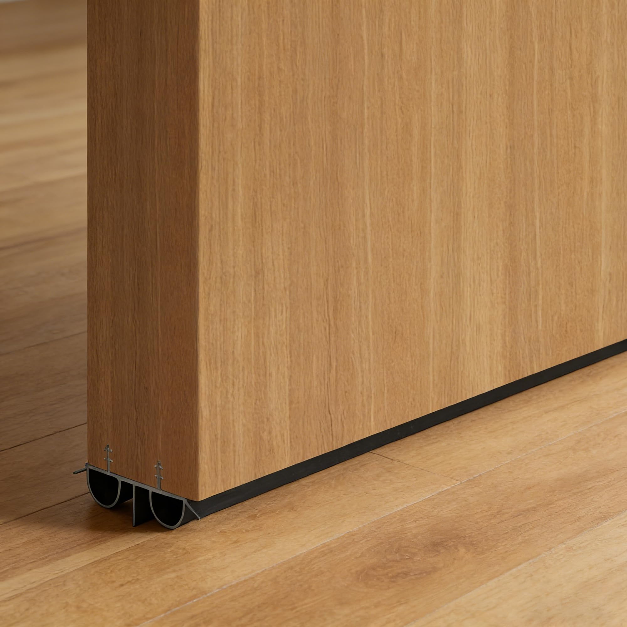 Installed concealed kerf seal creates smooth exterior while reducing noise